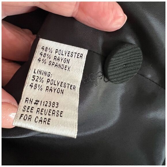 Reba Black Textured Suit Jacket Blazer Like New Sz 12 - Picture 7 of 8